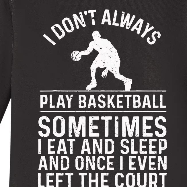 Funny Basketball Design For Kids Men Women Basketball Lovers Baby Long Sleeve Bodysuit