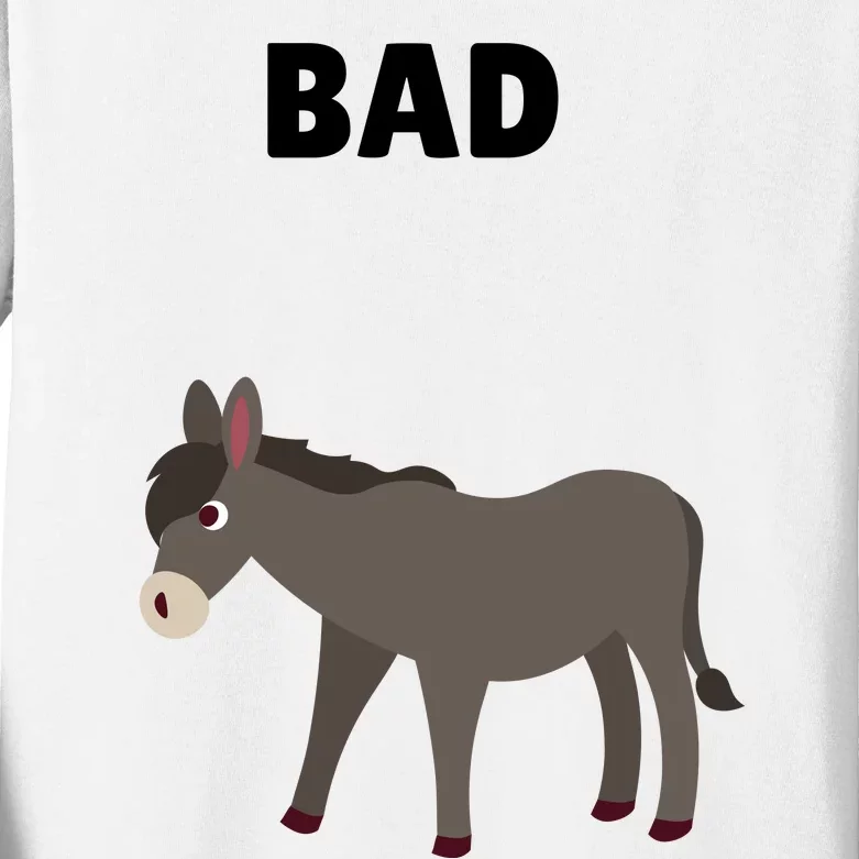 Funny Bad Donkey Kids Long Sleeve Shirt