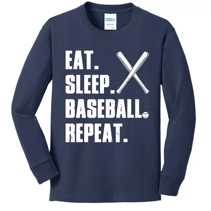 Funny Baseball Design For Baseball Player Sports Kids Long Sleeve Shirt