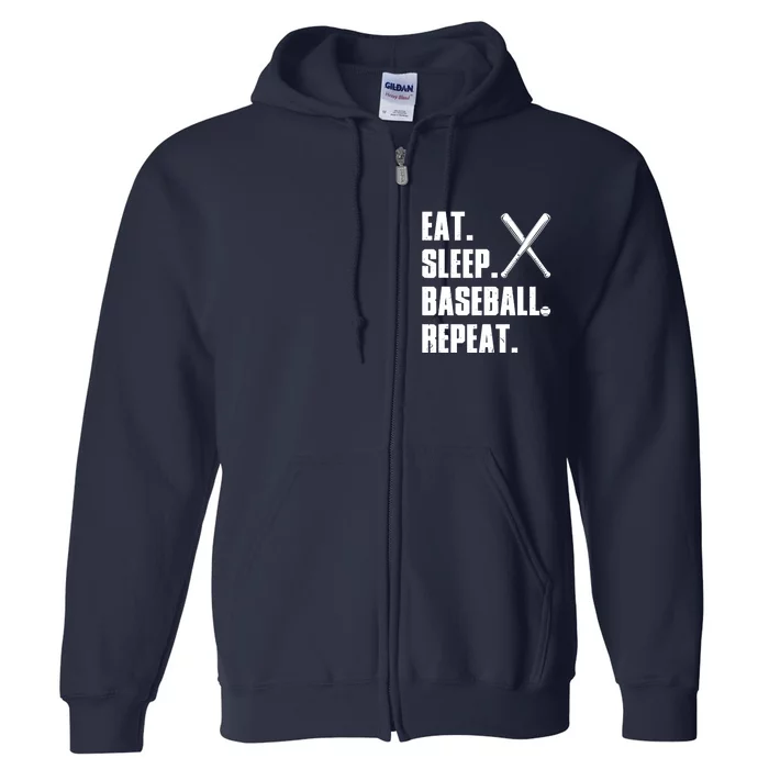 Funny Baseball Design For Baseball Player Sports Full Zip Hoodie