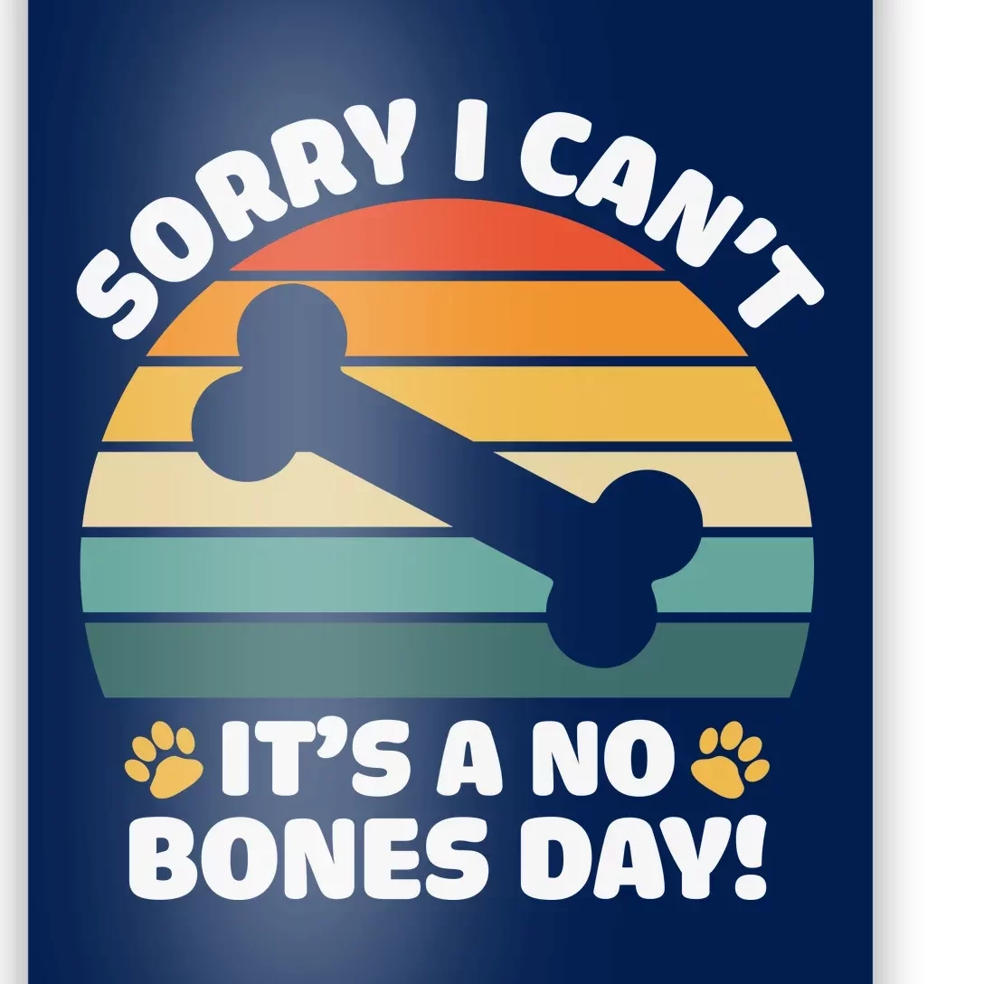 Funny Bone Day Funny Dog Retro Dog Puns Funny Puns Dog Slogans Poster