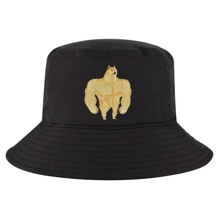 Funny Buff Doge Chiba Dog Gym meme Funny Swole Doge Cool Comfort Performance Bucket Hat