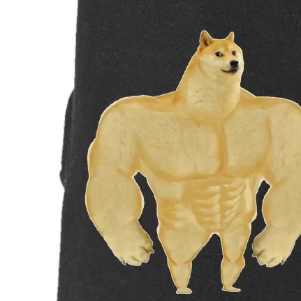 Funny Buff Doge Chiba Dog Gym meme Funny Swole Doge Doggie 3-End Fleece Hoodie