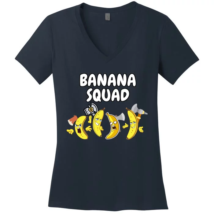 Funny Banana Design For Banana Fruit Lovers Women's V-Neck T-Shirt