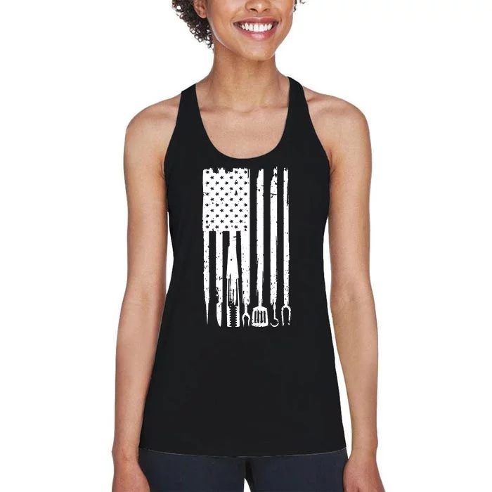 Funny BBQ Design! For Fans Of Smoking, Grilling And Barbecue Women's Racerback Tank