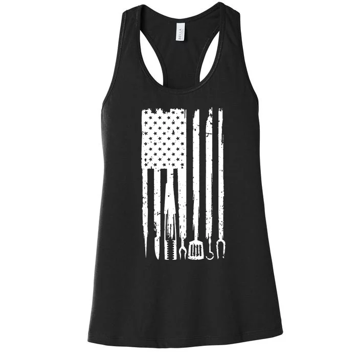 Funny BBQ Design! For Fans Of Smoking, Grilling And Barbecue Women's Racerback Tank