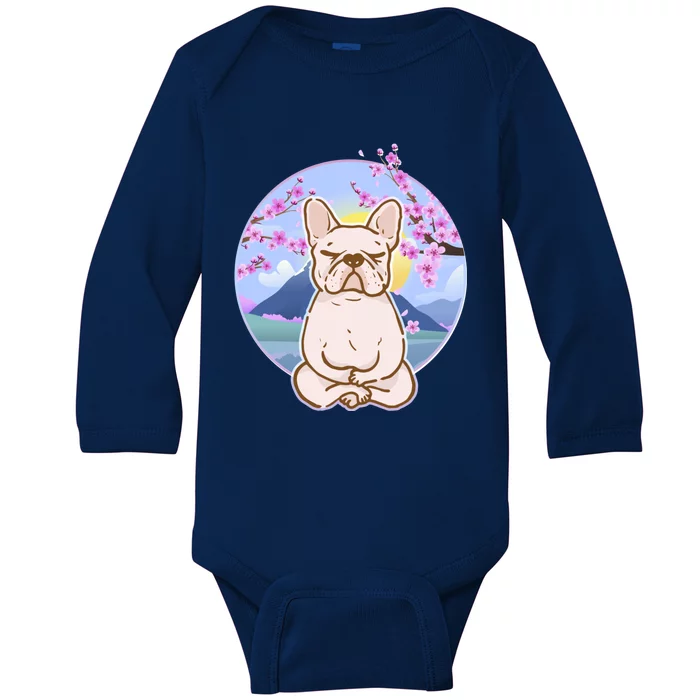 French Bulldog Dog Lover Funny Cute Kawaii Puppy Lover Gift Baby Long Sleeve Bodysuit