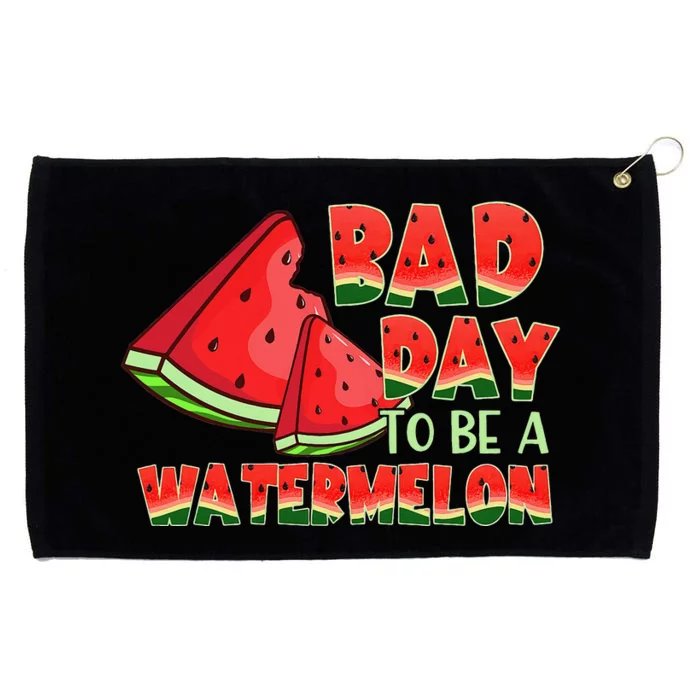 Funny Bad Day To Be A Watermelon Grommeted Golf Towel