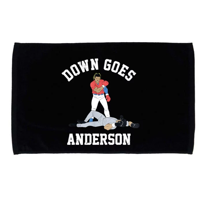 FUNNY BASEBALL DOWN GOES ANDERSON Microfiber Hand Towel