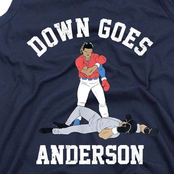 FUNNY BASEBALL DOWN GOES ANDERSON Tank Top