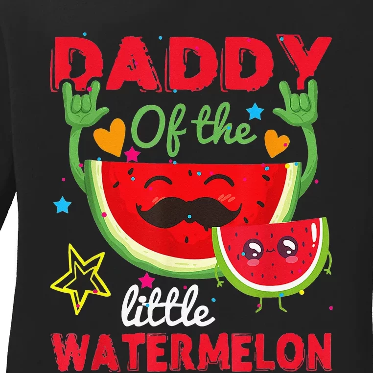 Funny Birthday DadFunny Birthdady Watermelon Ladies Long Sleeve Shirt