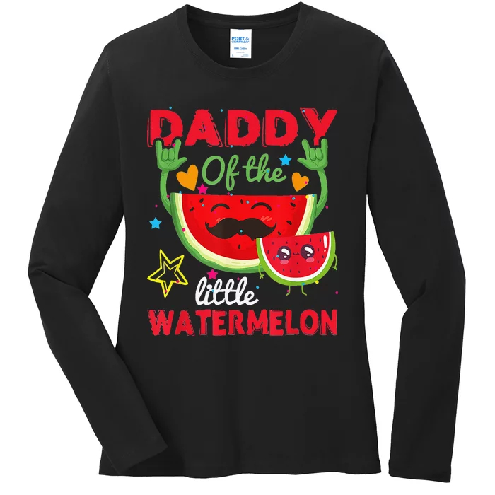 Funny Birthday DadFunny Birthdady Watermelon Ladies Long Sleeve Shirt