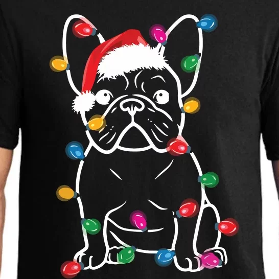 French Bulldog Dog Lights Christmas Matching Family Pajama Set