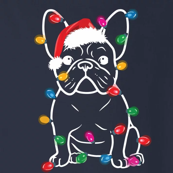 French Bulldog Dog Lights Christmas Matching Family Toddler Long Sleeve Shirt