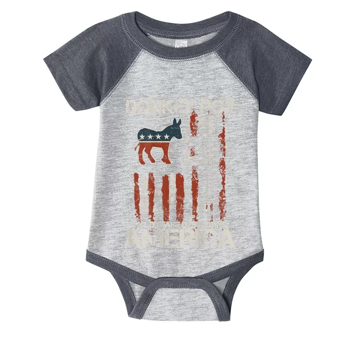 Funny Biden Donkey Pox The Disease Destroying America Back Infant Baby Jersey Bodysuit