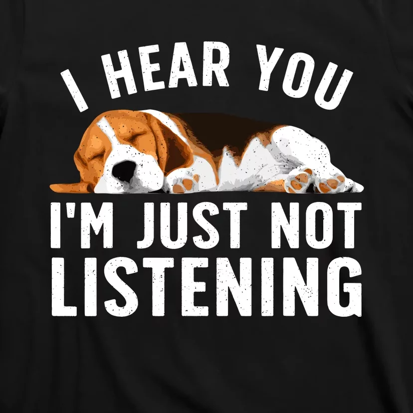 Funny Beagle Design Dad Mom Beagle Dog Lovers T-Shirt