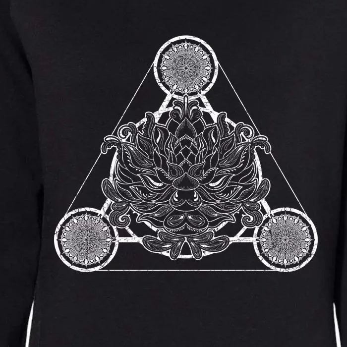 Flower Blossom Dala Spiritual Yoga Sacred Geometry Lotus Gift Womens California Wash Sweatshirt