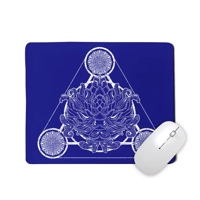 Flower Blossom Dala Spiritual Yoga Sacred Geometry Lotus Gift Mousepad