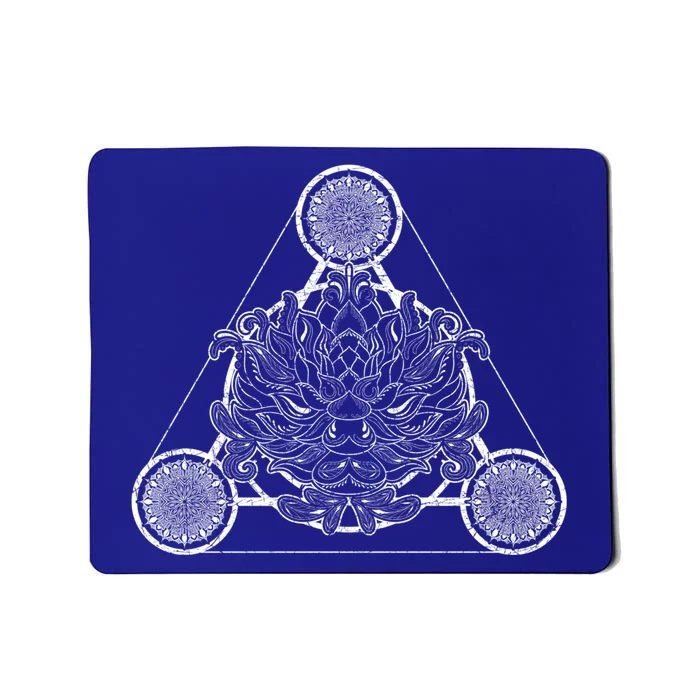 Flower Blossom Dala Spiritual Yoga Sacred Geometry Lotus Gift Mousepad