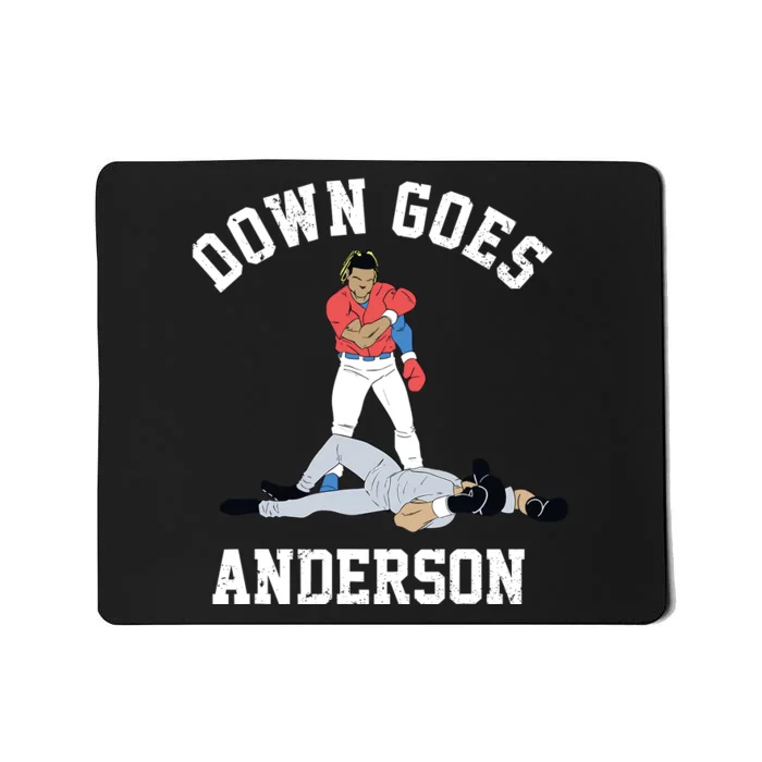 FUNNY BASEBALL DOWN GOES ANDERSON Mousepad