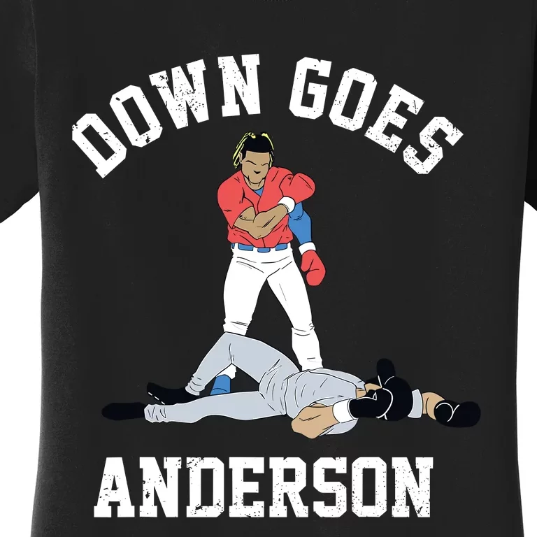 FUNNY BASEBALL DOWN GOES ANDERSON Women's T-Shirt