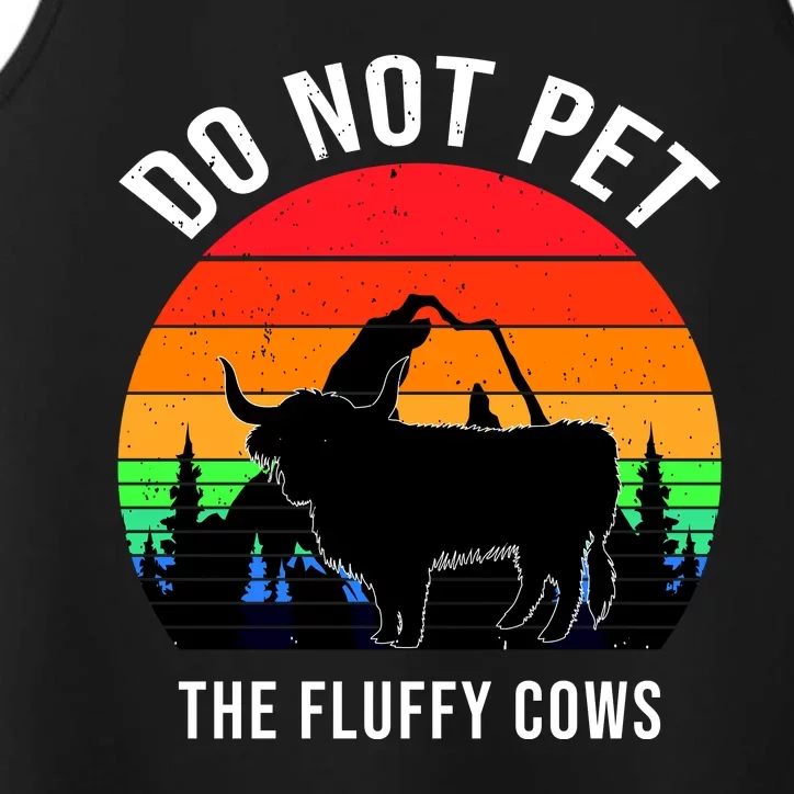 Funny Bison Do Not Pet The Fluffy Cows Performance Tank