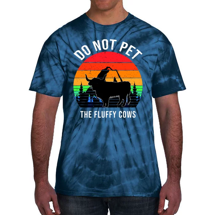 Funny Bison Do Not Pet The Fluffy Cows Tie-Dye T-Shirt