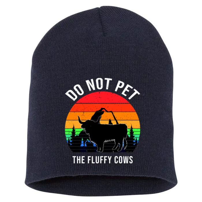 Funny Bison Do Not Pet The Fluffy Cows Short Acrylic Beanie