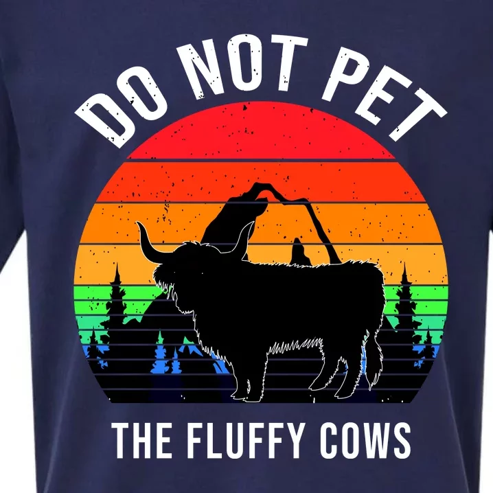 Funny Bison Do Not Pet The Fluffy Cows Sueded Cloud Jersey T-Shirt