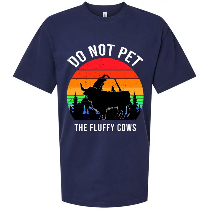 Funny Bison Do Not Pet The Fluffy Cows Sueded Cloud Jersey T-Shirt