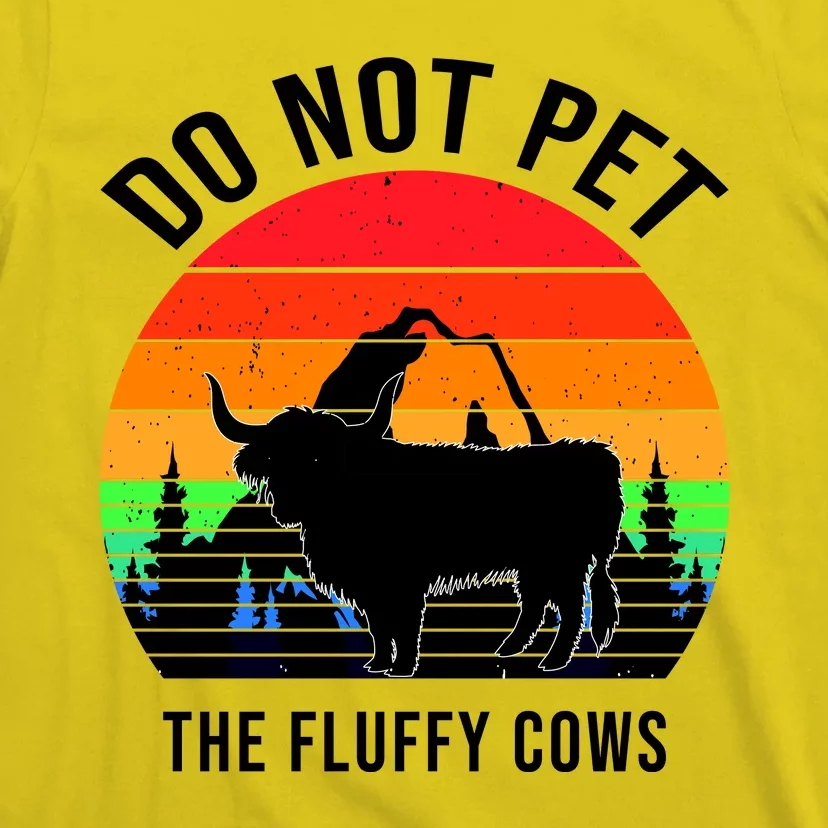 Funny Bison Do Not Pet The Fluffy Cows T-Shirt