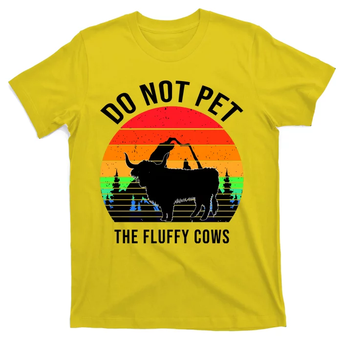 Funny Bison Do Not Pet The Fluffy Cows T-Shirt