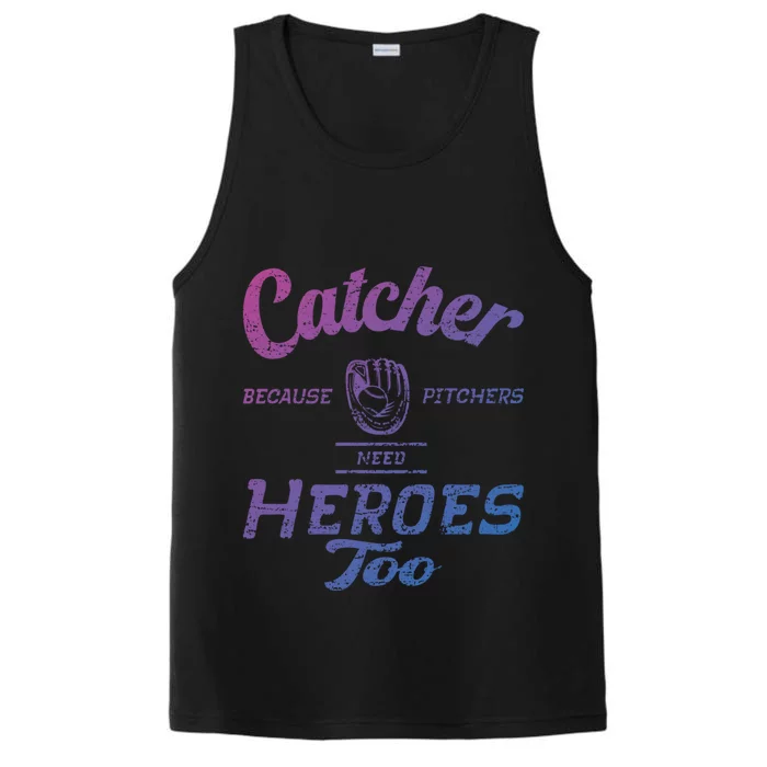 Funny Baseball Design For Pitcher And Catcher Baseball Meaningful Gift Performance Tank