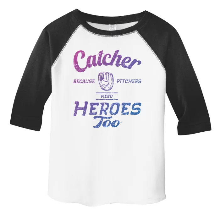 Funny Baseball Design For Pitcher And Catcher Baseball Meaningful Gift Toddler Fine Jersey T-Shirt