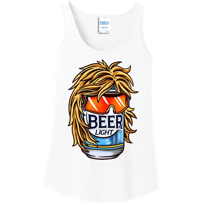 Funny Beer Drinking Funny Redneck Mullet Ladies Essential Tank