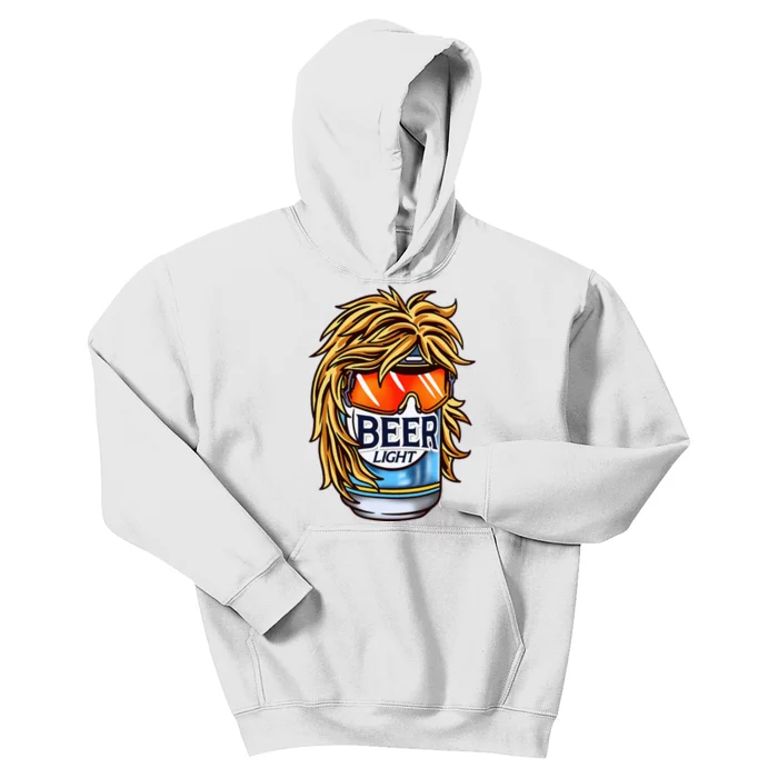 Funny Beer Drinking Funny Redneck Mullet Kids Hoodie