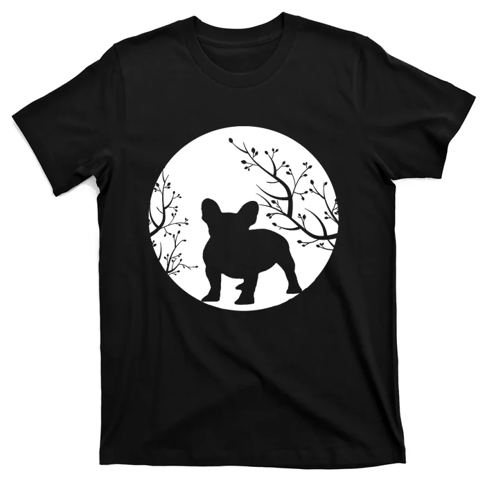 French Bulldog Dog Full Moon Howl Funny Frenchie Lover T-Shirt