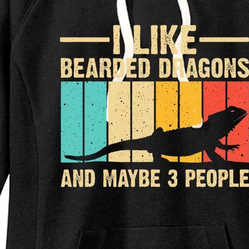 Funny Bearded Dragon Design Pogona Reptile Lover Women's Fleece Hoodie