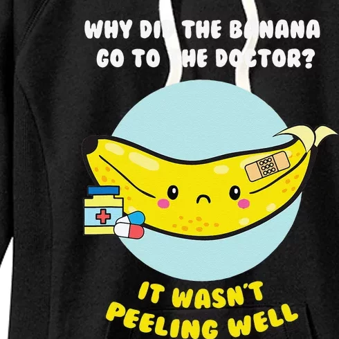 Funny Banana Doctor Joke Cute Fruit Pun Women's Fleece Hoodie