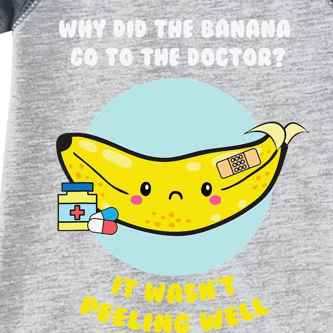 Funny Banana Doctor Joke Cute Fruit Pun Infant Baby Jersey Bodysuit