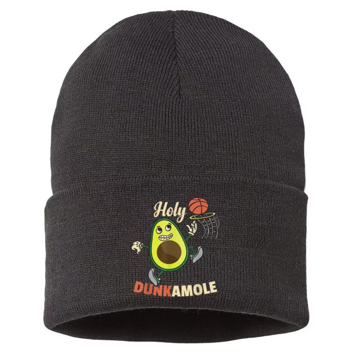 Funny Basketball Dunk Sustainable Knit Beanie