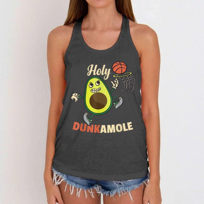 Funny Basketball Dunk Women's Knotted Racerback Tank