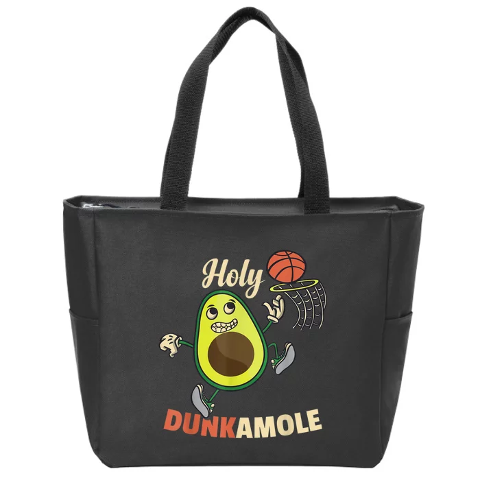 Funny Basketball Dunk Zip Tote Bag