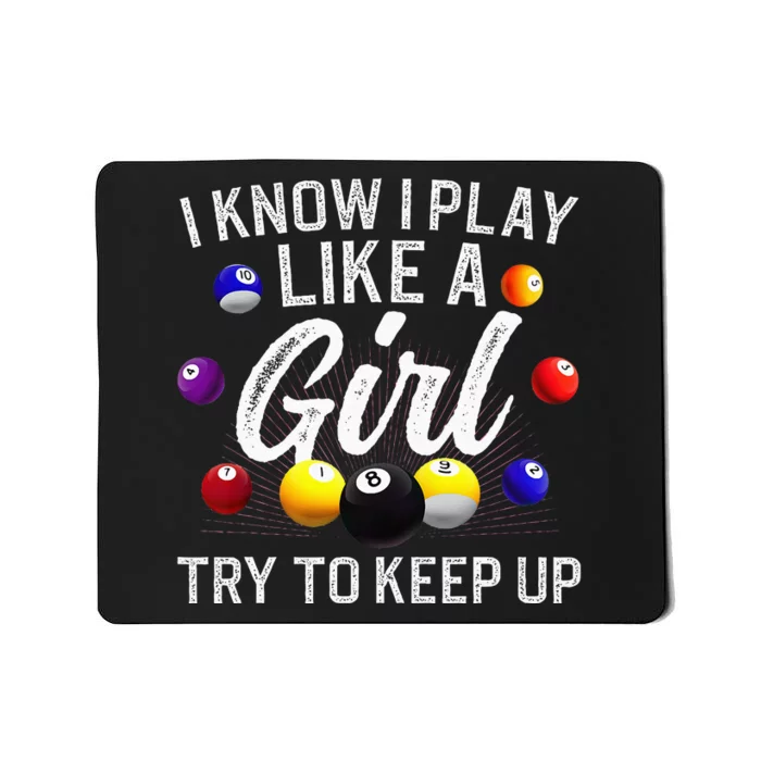 Funny Billiards Design For Women Pool Billiard Player Mousepad