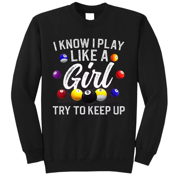 Funny Billiards Design For Women Pool Billiard Player Tall Sweatshirt