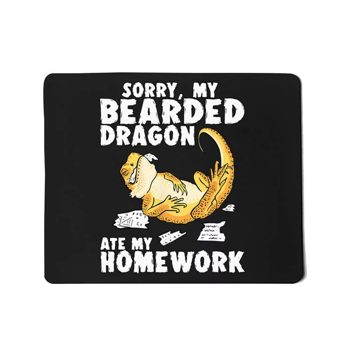 Funny Bearded Dragon Reptile Funny Lizard Mousepad