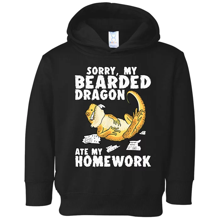 Funny Bearded Dragon Reptile Funny Lizard Toddler Hoodie