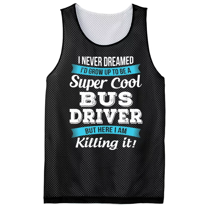 Funny Bus Driver Gift Mesh Reversible Basketball Jersey Tank