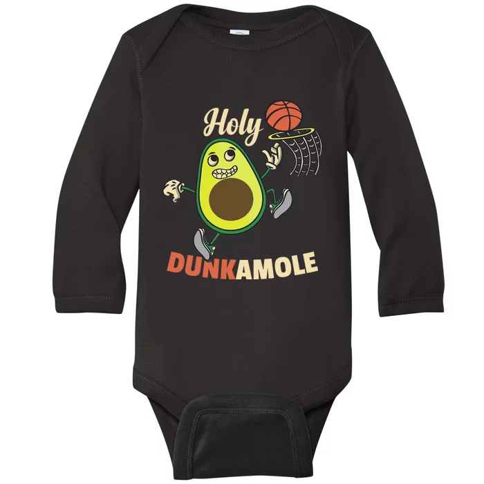 Funny Basketball Dunk Baby Long Sleeve Bodysuit