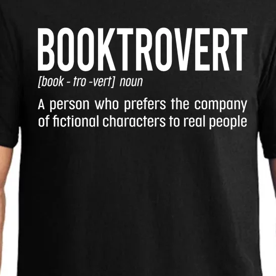 Funny Booktrovert Definition Reading Fan Book Lover Introvert Pajama Set